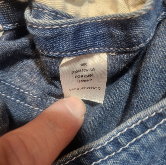 John Deere Denim Overalls Youth 16R - Picture 4 of 8